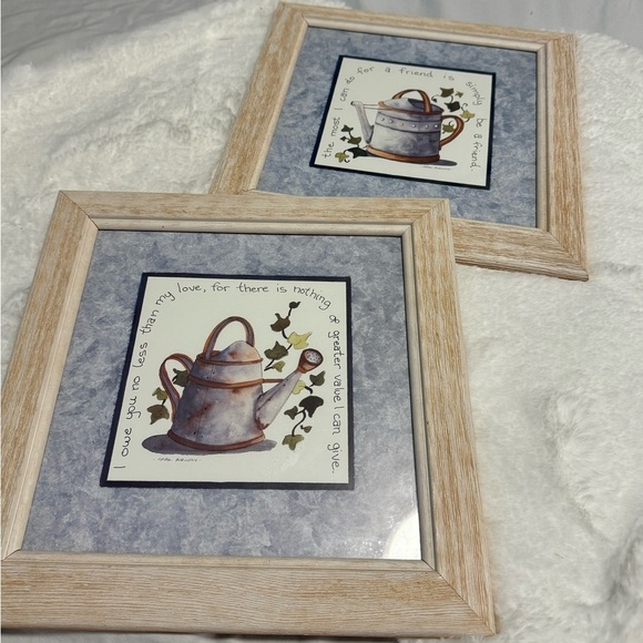 Bed Bath & Beyond Other - Vintage Country Kitchen Framed Watering Can Art Prints Bed Bath Beyond Set